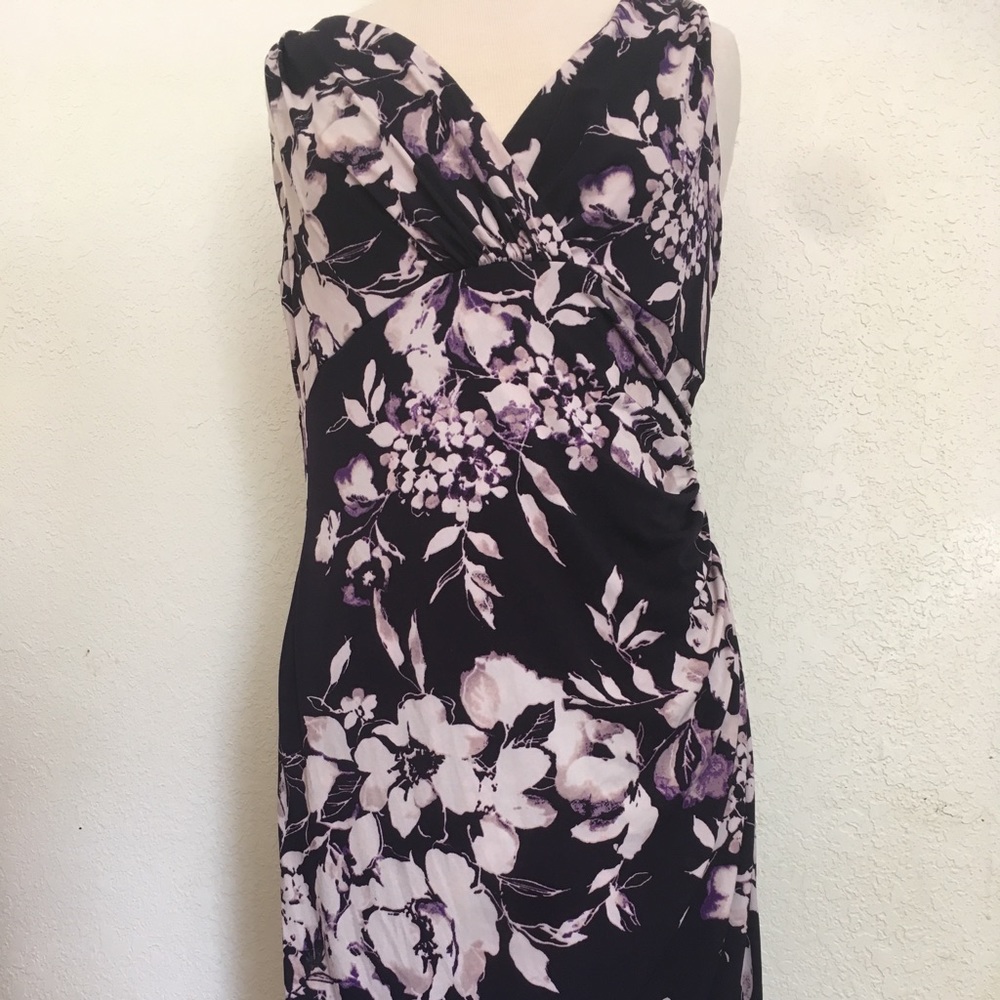 LAUREN RALPH LAUREN Purple Floral  Dress Size 14P